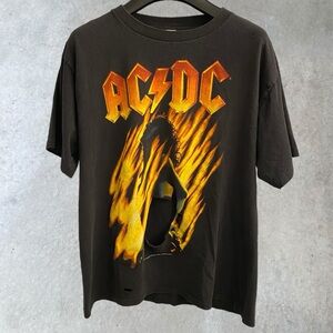 Vintage 90’s AC/DC Bonfire Thrashed Single Stitch Band Tee
